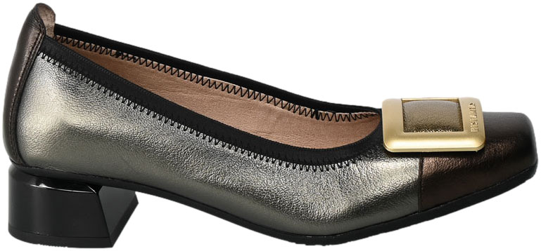 Czółenka Hispanitas CHI233141 Goat Met123 Basalt Skóra