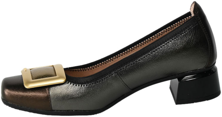 Czółenka Hispanitas CHI233141 Goat Met123 Basalt Skóra