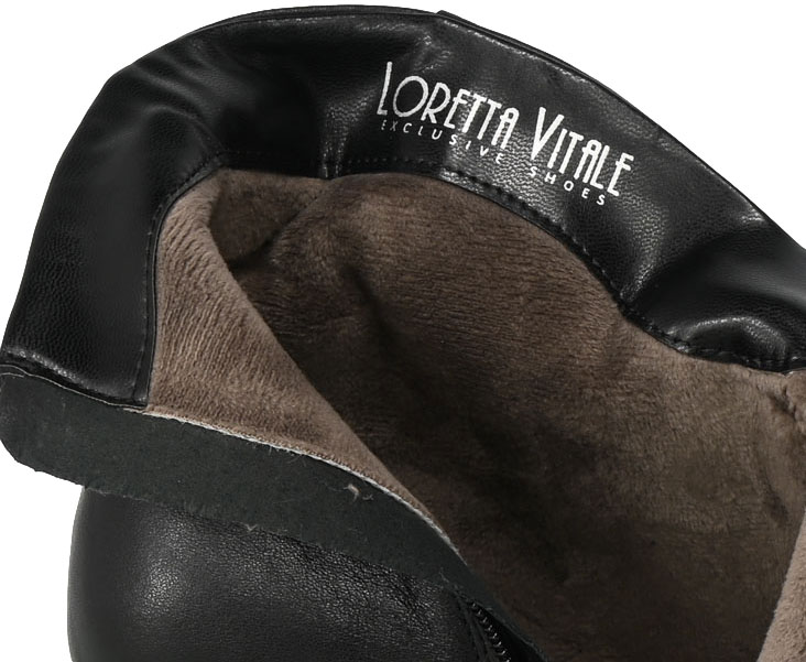 Botki Loretta Vitale 6234-C7 Black Leather Skóra