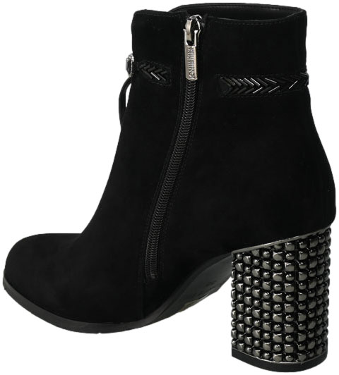 Botki Loretta Vitale F1046 Black Suede Skóra