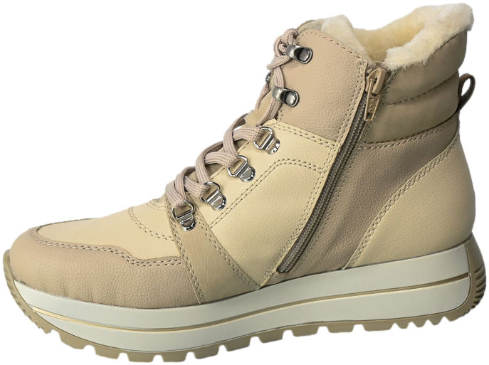 Trzewiki Rieker N4002-60 Beige Skórzane