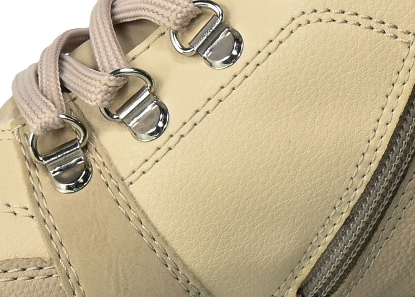 Trzewiki Rieker N4002-60 Beige Skórzane