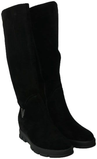Kozaki Loretta Vitale B532 Black Suede Czarne Skórzane