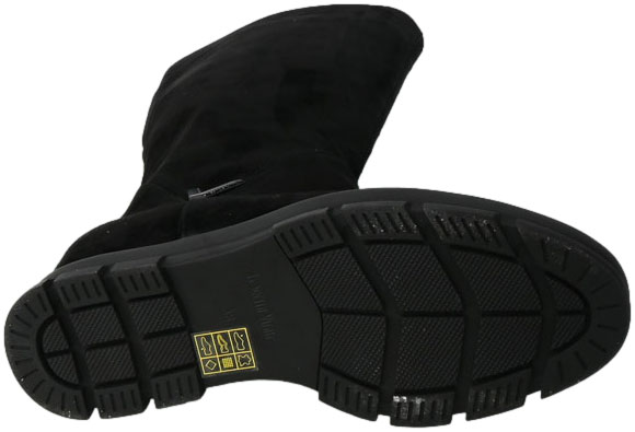 Kozaki Loretta Vitale B532 Black Suede Czarne Skórzane