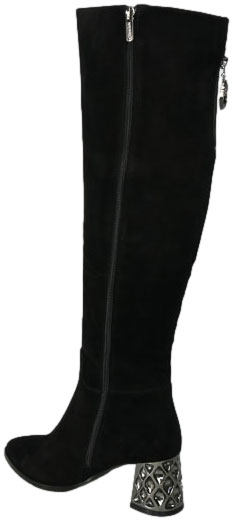Kozaki Loretta Vitale B855 Suede Black Czarne Skórzane