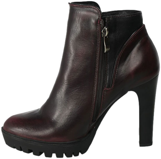 Botki Grace 05090 1.250-T72-3 Bordo Skórzane