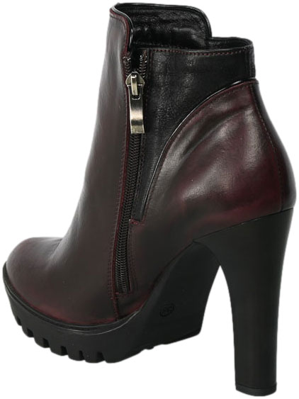 Botki Grace 05090 1.250-T72-3 Bordo Skórzane