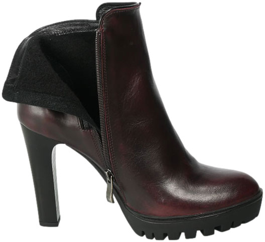 Botki Grace 05090 1.250-T72-3 Bordo Skórzane
