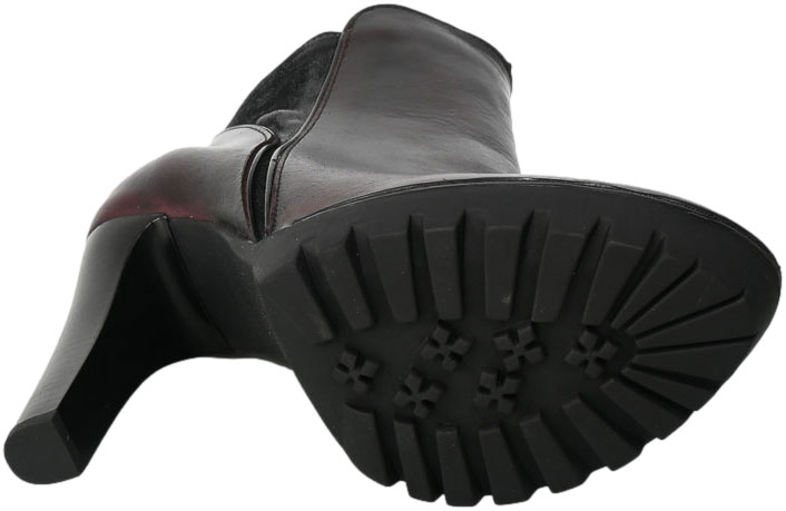 Botki Grace 05090 1.250-T72-3 Bordo Skórzane