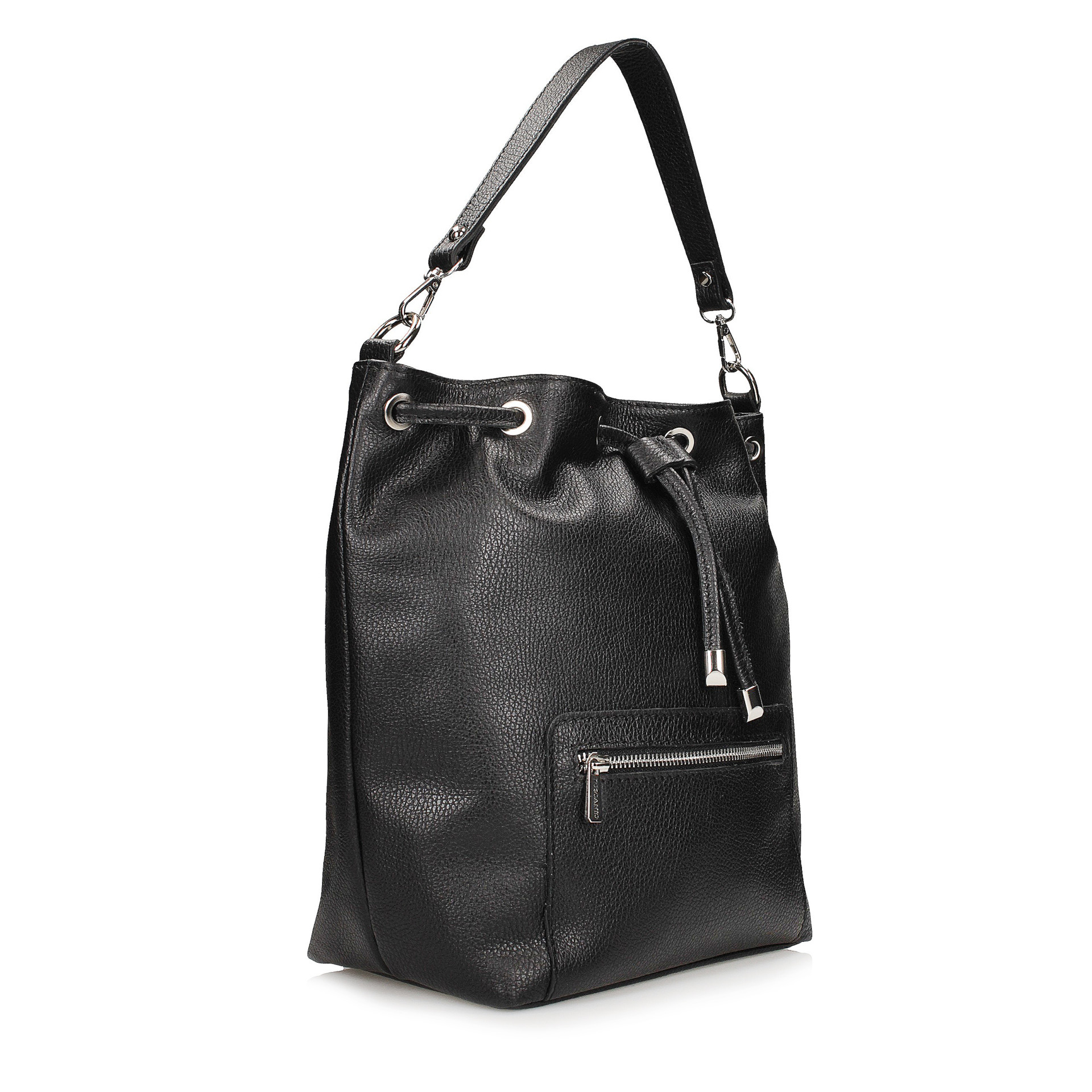 Torebka Toscanio F53 Czarna Skóra