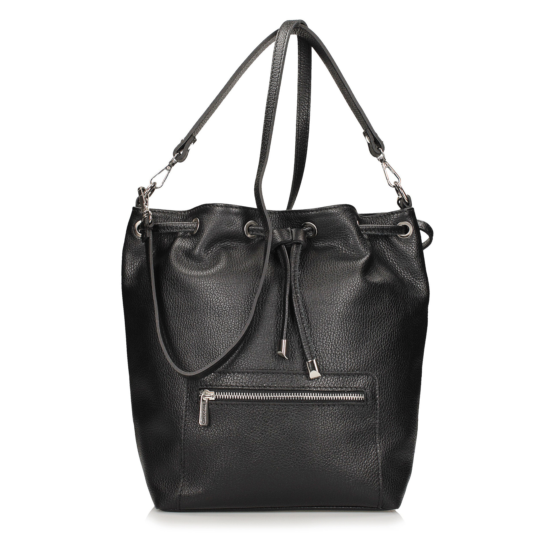 Torebka Toscanio F53 Czarna Skóra