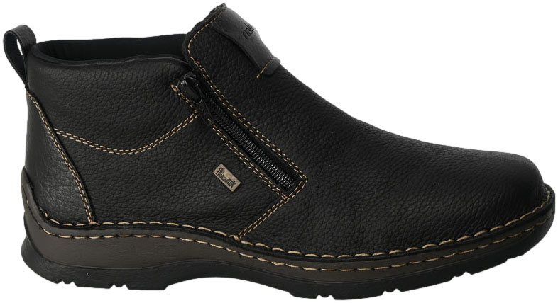 Trzewiki Rieker 05398-00 Black Czarne Skórzane