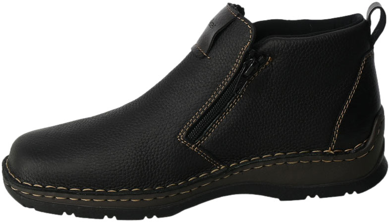 Trzewiki Rieker 05398-00 Black Czarne Skórzane