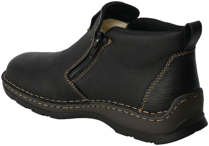 Trzewiki Rieker 05398-00 Black Czarne Skórzane
