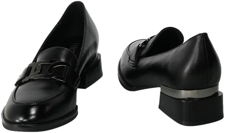 Mokasyny Vinceza 58162 BK PU Czarne