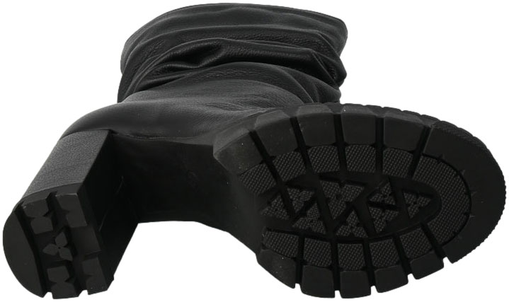 Botki Euromoda Shoes Di1013-2 Czarny Groch Skórzane