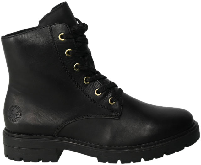 Trzewiki Rieker Y2841-00 Black Czarne Skórzane