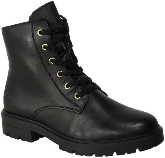 Trzewiki Rieker Y2841-00 Black Czarne Skórzane