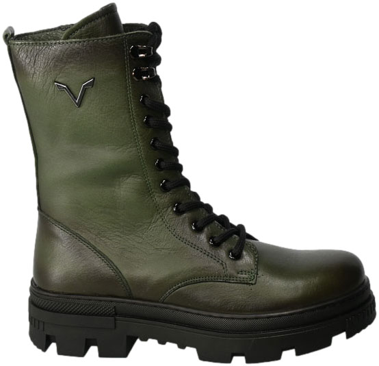 Trzewiki Vecarro 493 Khaki Zielone Skórzane