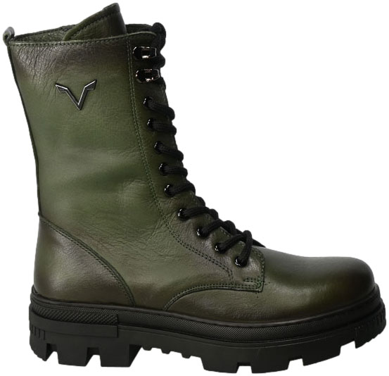 Trzewiki Vecarro 493 Khaki Zielone Skórzane
