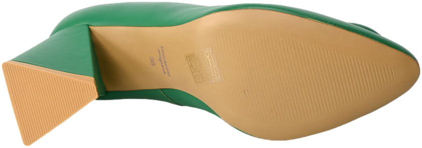 Czółenka Uncome 36011 Verde Zielone Skórzane