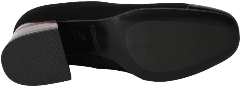 Czółenka Euromoda Shoes TMX1652 Czarny/P Skórzane