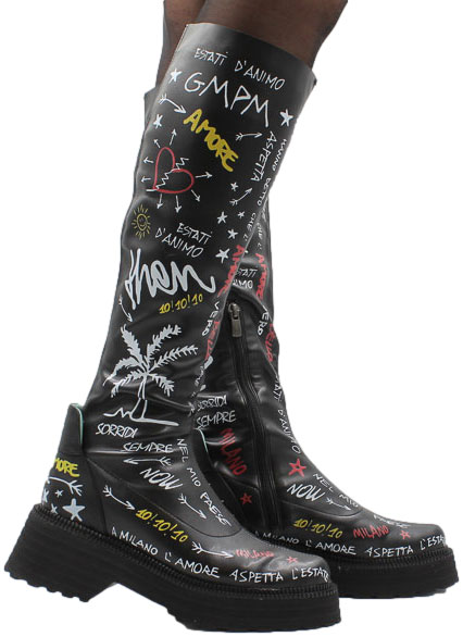 Kozaki Emi Romani GM8551 R1 Black Czarne 