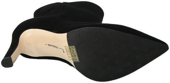 Botki Bravo Moda 2423 Czarny Zamsz Skóra