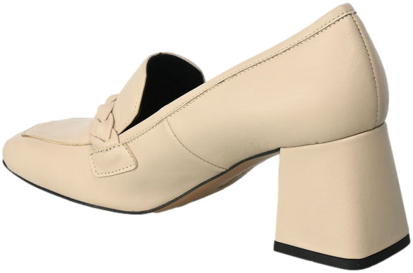 Czółenka Bravo Moda 0180 Ivory Beżowe Skórzane