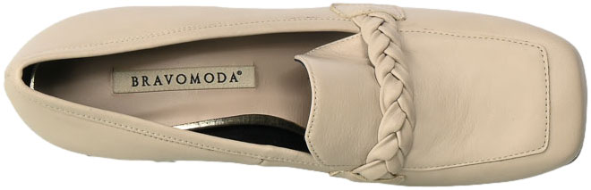 Czółenka Bravo Moda 0180 Ivory Beżowe Skórzane