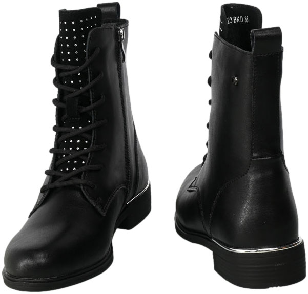 Trzewiki Filippo DBT4747-23 BK Czarne Skórzane