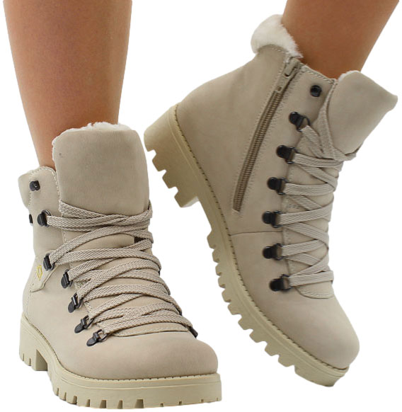 Trzewiki Rieker 78535-60 Beige Beżowe_TN