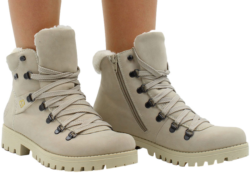 Trzewiki Rieker 78535-60 Beige Beżowe_TN