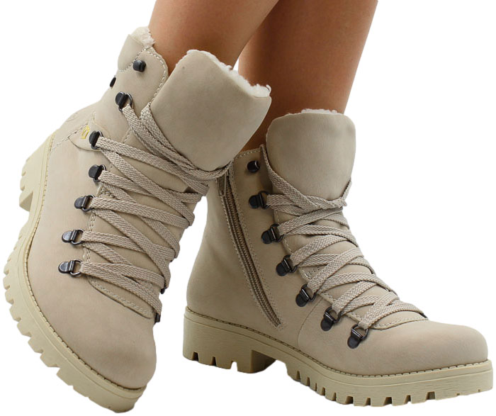Trzewiki Rieker 78535-60 Beige Beżowe_TN