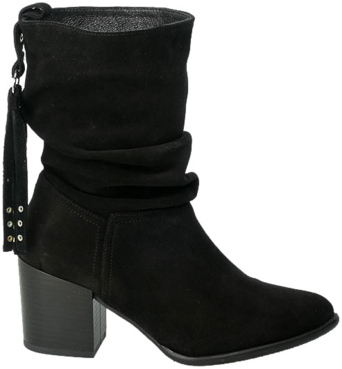 Botki Euromoda Shoes KAR20 3527/003-P Czarna Skóra Naturalna_TN