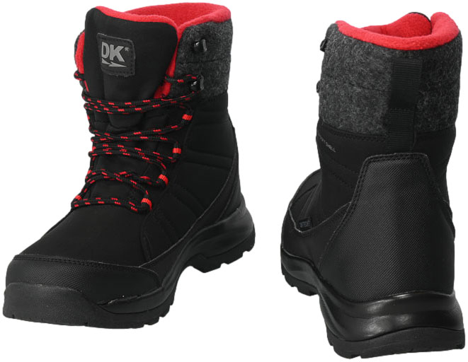 Śniegowce DK 2104 Black Red D 