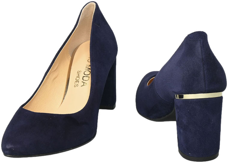 Czółenka Euromoda Shoes TMX1659 Granat Skóra Naturalna
