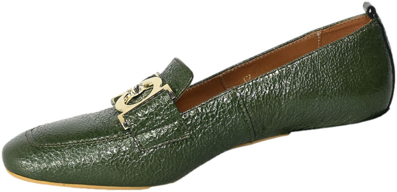 Mokasyny Gamis 5336 H50 Zielone Skóra Naturalna_TN