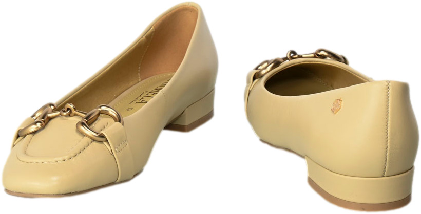 Półbuty Carmela 161449 Beige Beżowe Skóra Naturalna