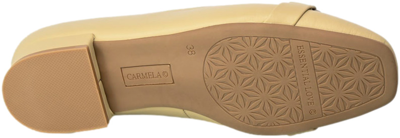 Półbuty Carmela 161449 Beige Beżowe Skóra Naturalna