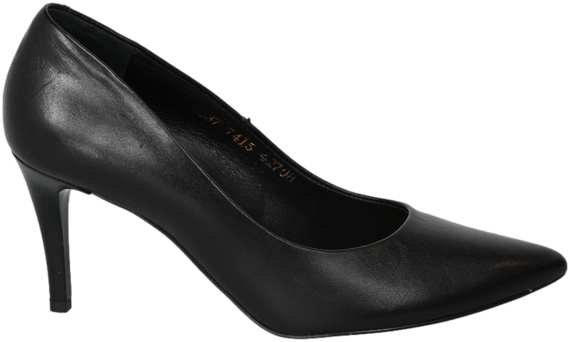 Szpilki Visconi 7415712/876 Nero-T Czarne Skóra Naturalna TN