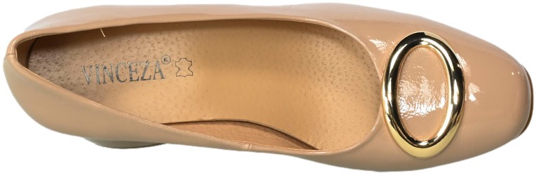 Czółenka Vinceza 10930 BE PT  Beż Lakier