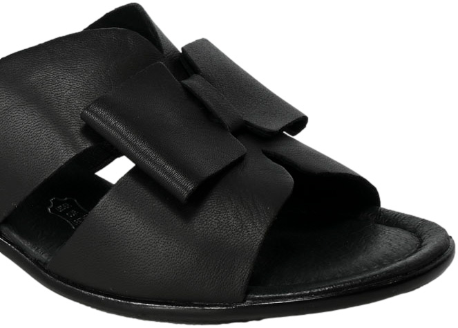 Klapki Remonte R8759-01 Black Czarne Skóra Naturalna