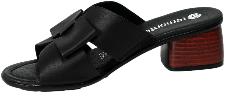 Klapki Remonte R8759-01 Black Czarne Skóra Naturalna