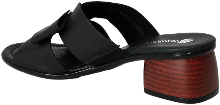 Klapki Remonte R8759-01 Black Czarne Skóra Naturalna