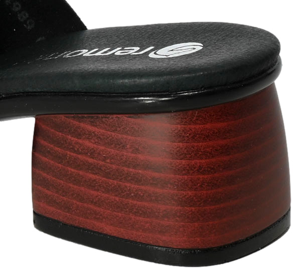 Klapki Remonte R8759-01 Black Czarne Skóra Naturalna