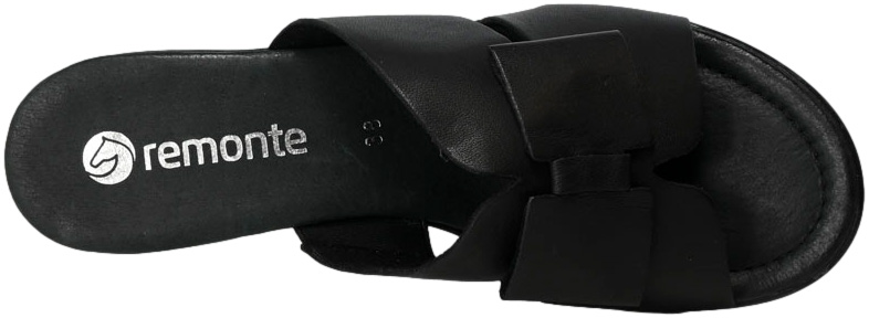 Klapki Remonte R8759-01 Black Czarne Skóra Naturalna