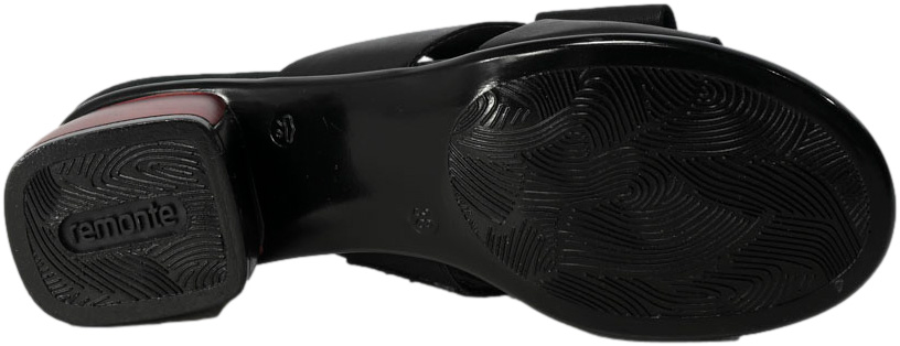 Klapki Remonte R8759-01 Black Czarne Skóra Naturalna