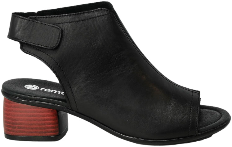 Sandały Remonte R8770-01Black Czarne Skóra Naturalna