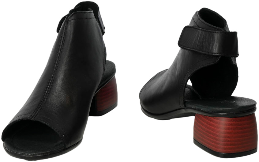 Sandały Remonte R8770-01Black Czarne Skóra Naturalna
